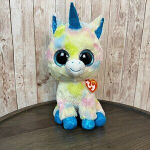 NWT Ty Beanie Boos TySilk Blitz The Multicolor Unicorn Plush Stuffed Toy